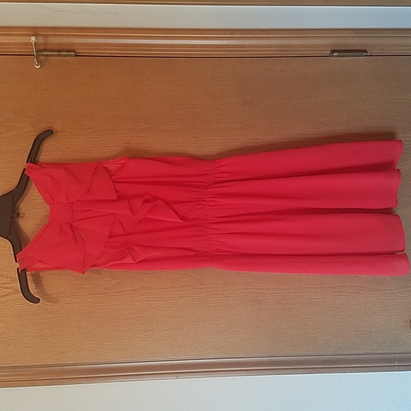 Pink Owl Size Small Orange Sleeveless Dress - Picture 4 of 7